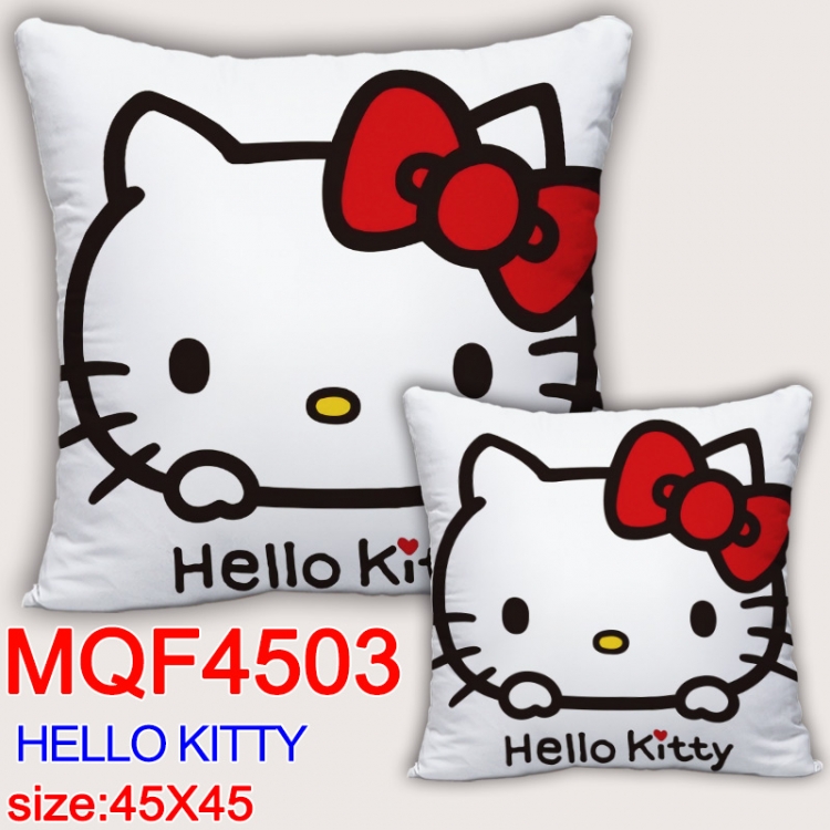 hello kitty  Anime square full-color pillow cushion 45X45CM NO FILLING MQF-4503