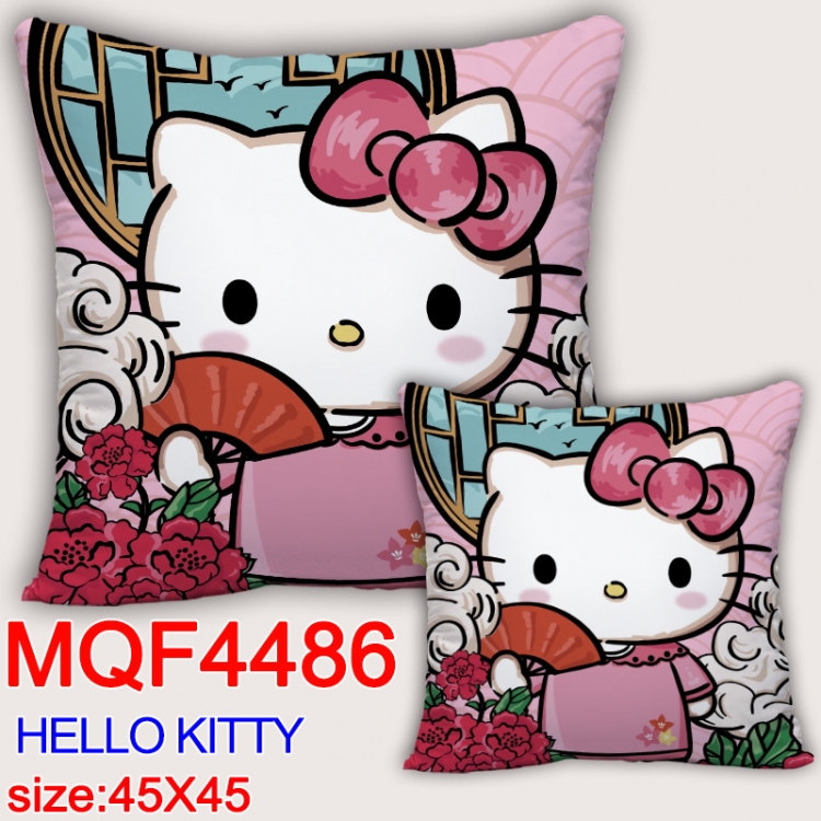 hello kitty  Anime square full-color pillow cushion 45X45CM NO FILLING  MQF-4486