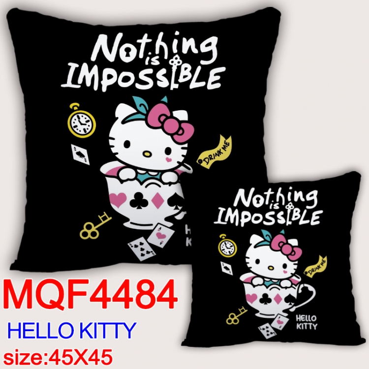 hello kitty  Anime square full-color pillow cushion 45X45CM NO FILLING MQF-4484