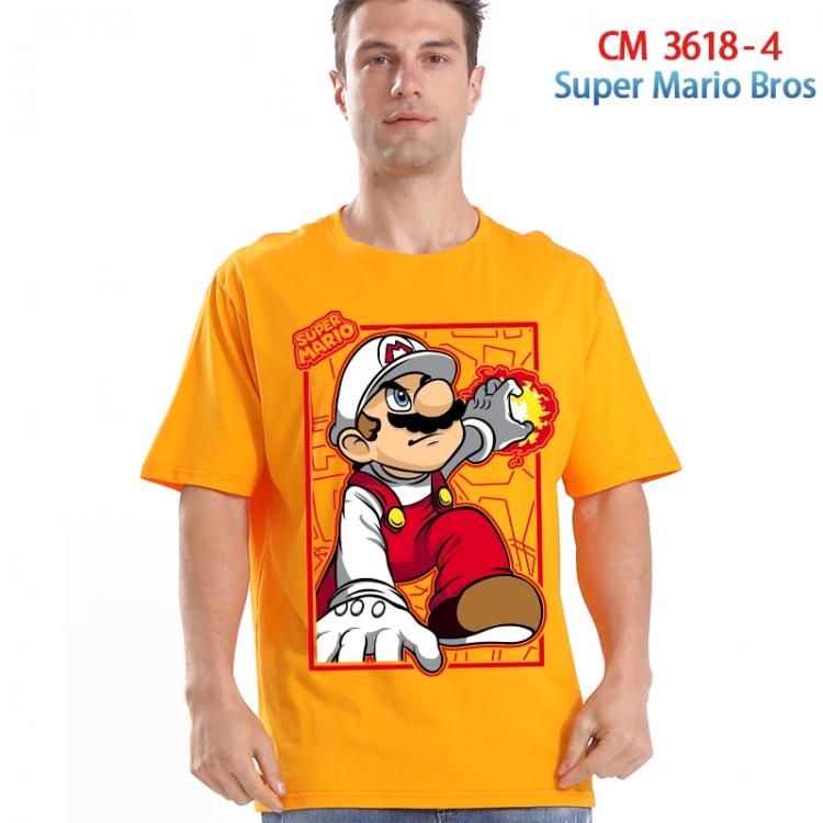 Super Mario Printed short-sleeved cotton T-shirt from S to 4XL  3618-4