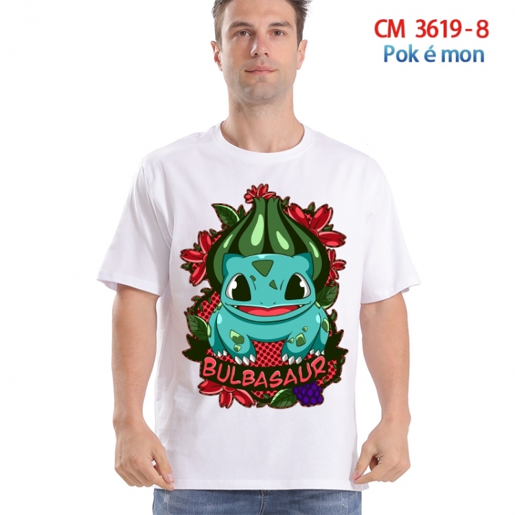 Pokemon Printed short-sleeved cotton T-shirt from S to 4XL  3619-8
