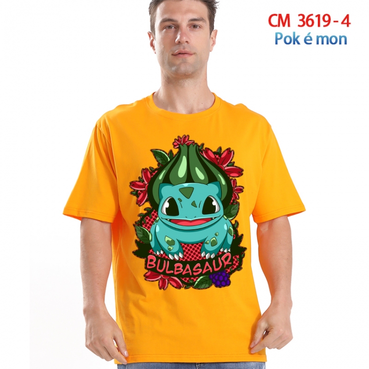 Pokemon Printed short-sleeved cotton T-shirt from S to 4XL 3619-4