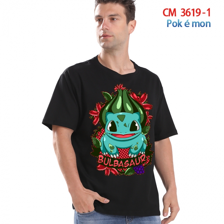 Pokemon Printed short-sleeved cotton T-shirt from S to 4XL 3619-1