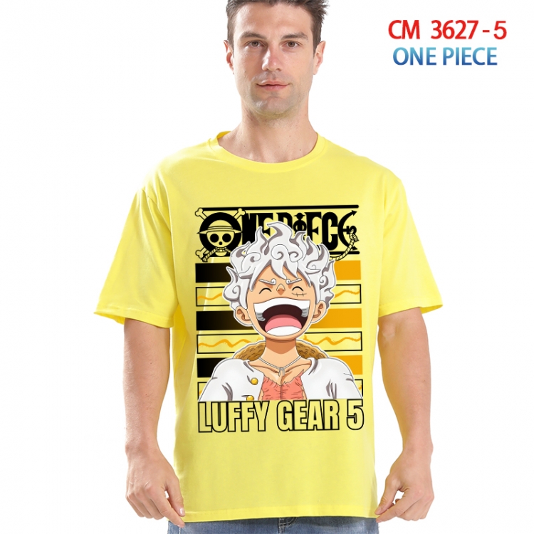 One Piece Printed short-sleeved cotton T-shirt from S to 4XL  3627-5