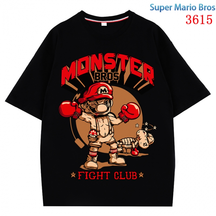Super Mario  Anime Pure Cotton Short Sleeve T-shirt Direct Spray Technology from S to 4XL CMY-3615-2