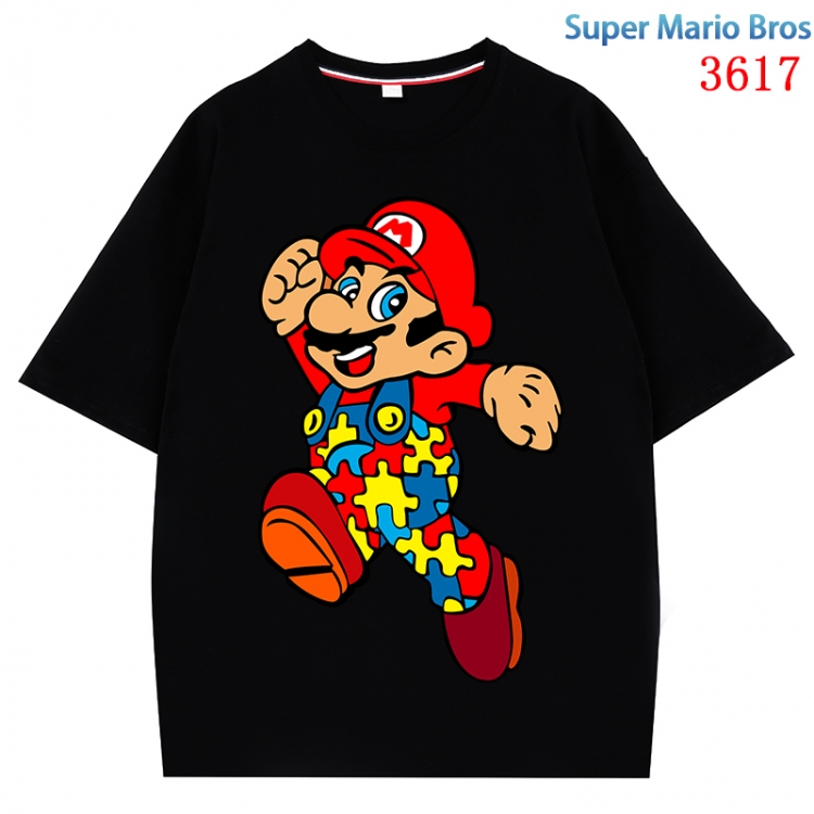 Super Mario  Anime Pure Cotton Short Sleeve T-shirt Direct Spray Technology from S to 4XL CMY-3617-2