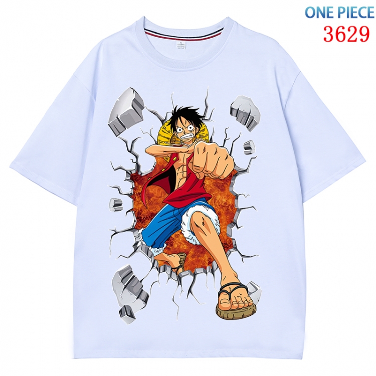 One Piece  Anime Pure Cotton Short Sleeve T-shirt Direct Spray Technology from S to 4XL CMY-3629-1