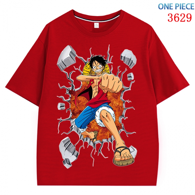 One Piece  Anime Pure Cotton Short Sleeve T-shirt Direct Spray Technology from S to 4XL CMY-3629-3