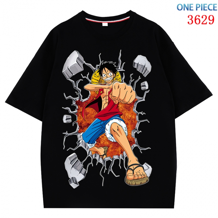 One Piece  Anime Pure Cotton Short Sleeve T-shirt Direct Spray Technology from S to 4XL CMY-3629-2