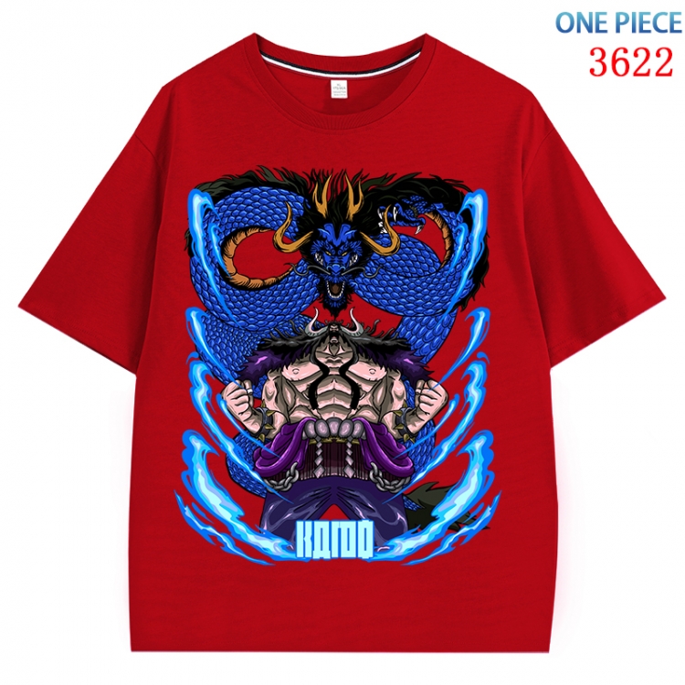 One Piece  Anime Pure Cotton Short Sleeve T-shirt Direct Spray Technology from S to 4XL CMY-3622-3