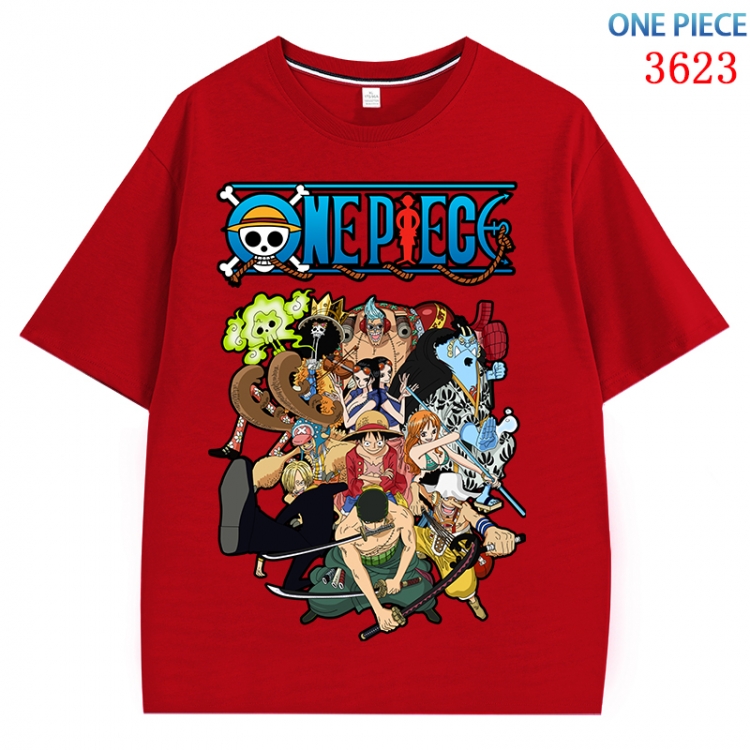 One Piece  Anime Pure Cotton Short Sleeve T-shirt Direct Spray Technology from S to 4XL CMY-3623-3