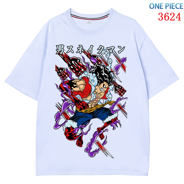 One Piece  Anime Pure Cotton Short Sleeve T-shirt Direct Spray Technology from S to 4XL CMY-3624-1