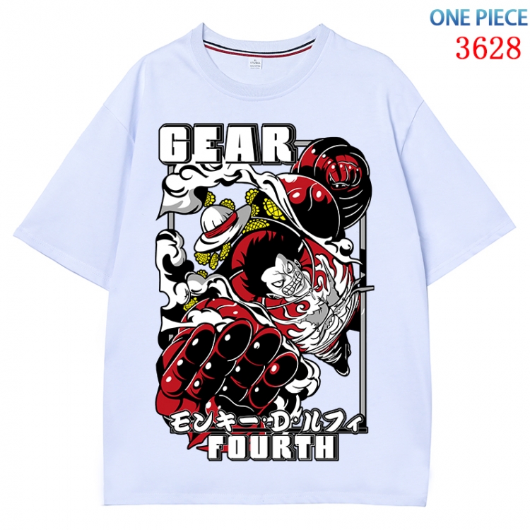 One Piece  Anime Pure Cotton Short Sleeve T-shirt Direct Spray Technology from S to 4XL CMY-3628-1