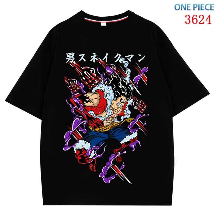 One Piece  Anime Pure Cotton Short Sleeve T-shirt Direct Spray Technology from S to 4XL  CMY-3624-2