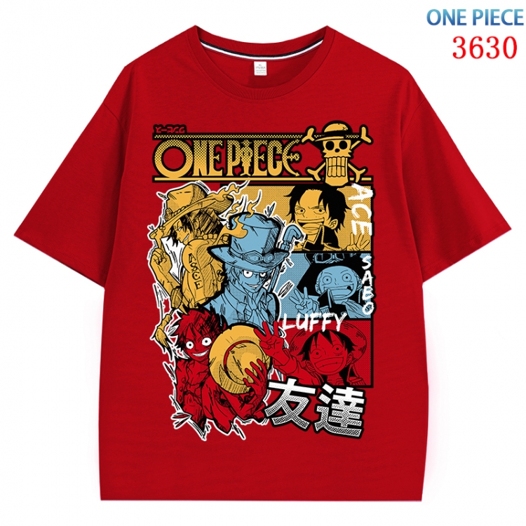 One Piece  Anime Pure Cotton Short Sleeve T-shirt Direct Spray Technology from S to 4XL CMY-3630-3