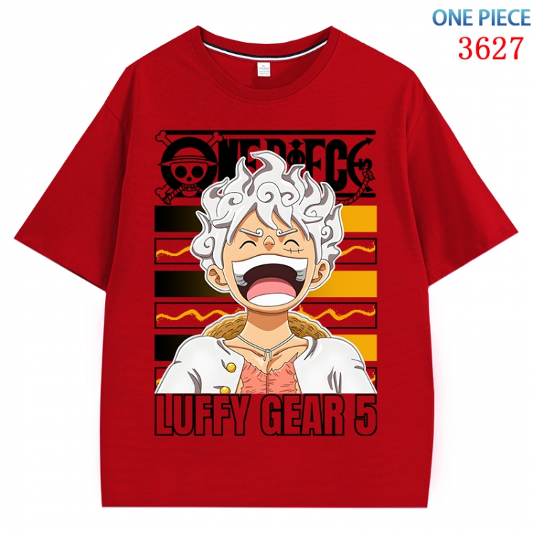 One Piece  Anime Pure Cotton Short Sleeve T-shirt Direct Spray Technology from S to 4XL CMY-3627-3