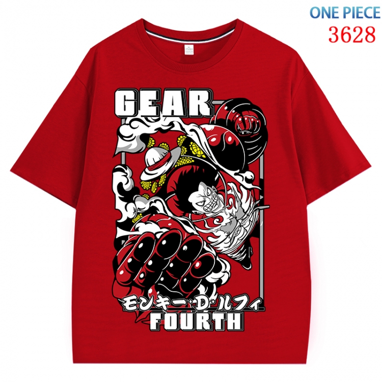 One Piece  Anime Pure Cotton Short Sleeve T-shirt Direct Spray Technology from S to 4XL CMY-3628-3