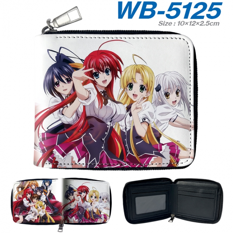 High School D×D Anime color short full zip folding wallet 10x12x2.5cm WB-5125A