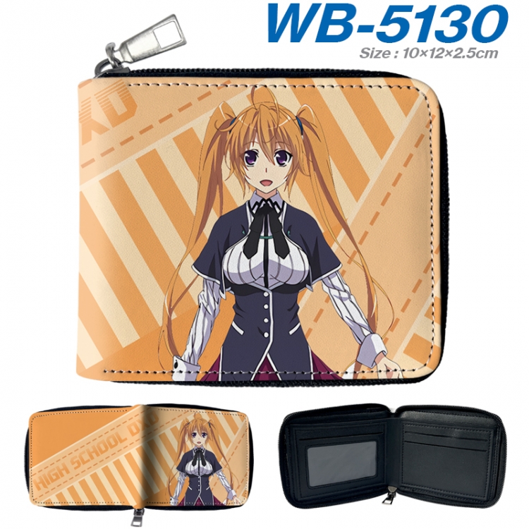 High School D×D Anime color short full zip folding wallet 10x12x2.5cm  WB-5130A