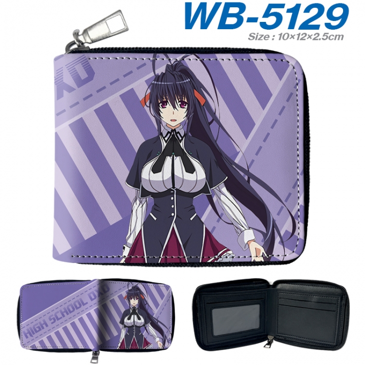 High School D×D Anime color short full zip folding wallet 10x12x2.5cm WB-5129A