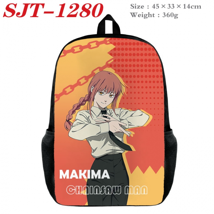 Chainsaw man Anime nylon canvas backpack student backpack 45x33x14cm SJT-1280