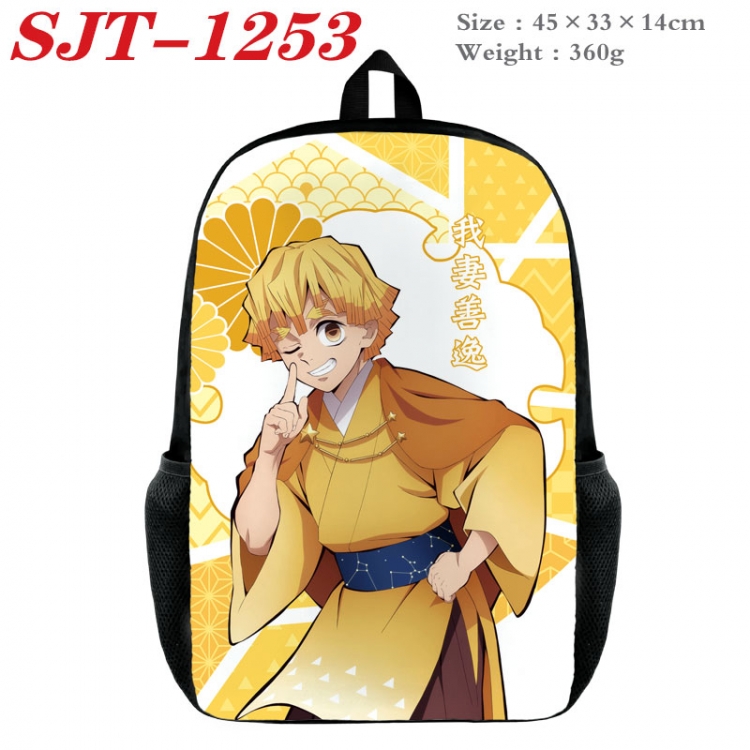 Demon Slayer Kimets Anime nylon canvas backpack student backpack 45x33x14cm SJT-1253