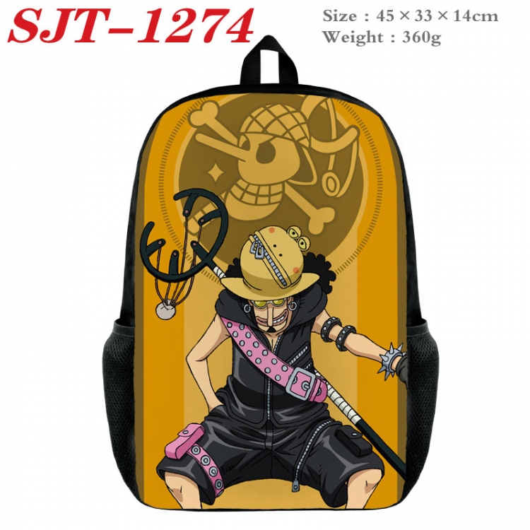 One Piece Anime nylon canvas backpack student backpack 45x33x14cm SJT-1274