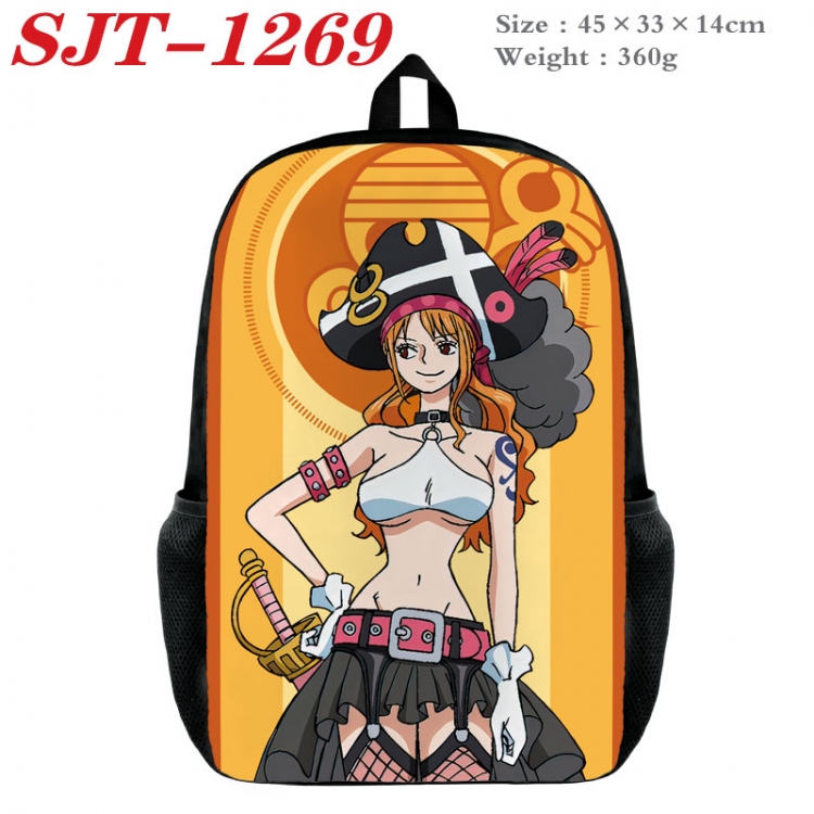 One Piece Anime nylon canvas backpack student backpack 45x33x14cm SJT-1269