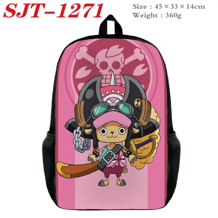 One Piece Anime nylon canvas backpack student backpack 45x33x14cm SJT-1271