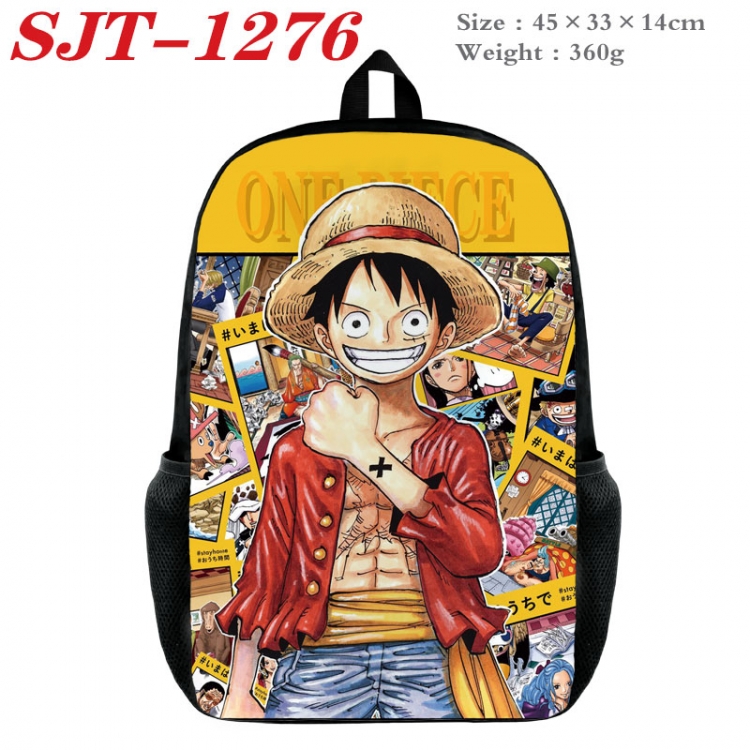 One Piece Anime nylon canvas backpack student backpack 45x33x14cm SJT-1276