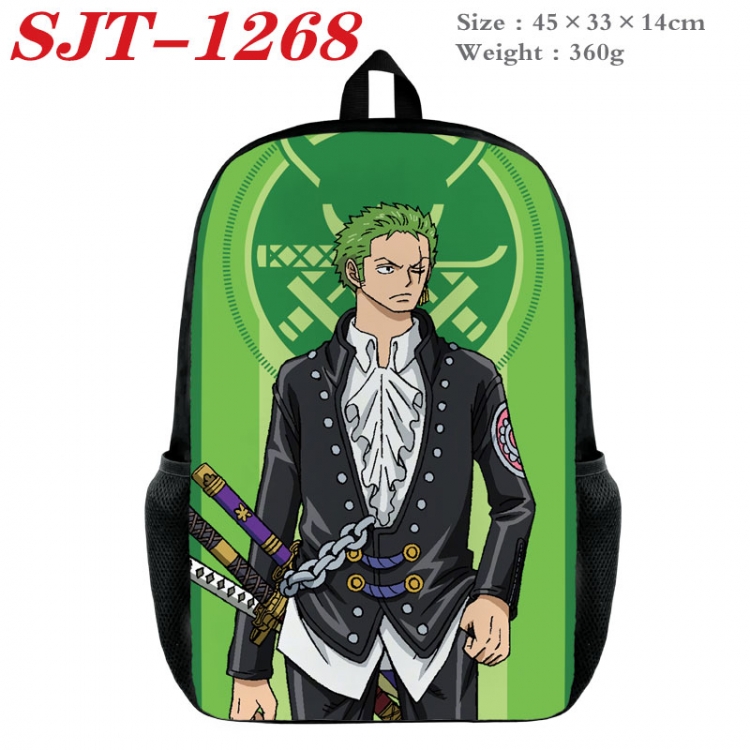 One Piece Anime nylon canvas backpack student backpack 45x33x14cm SJT-1268