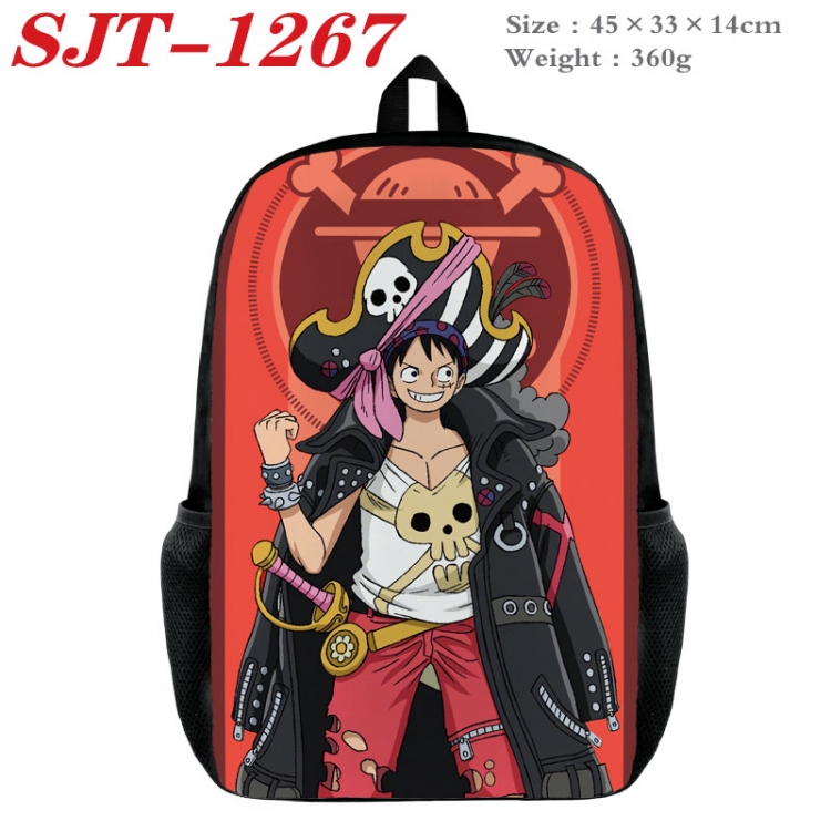 One Piece Anime nylon canvas backpack student backpack 45x33x14cm SJT-1267