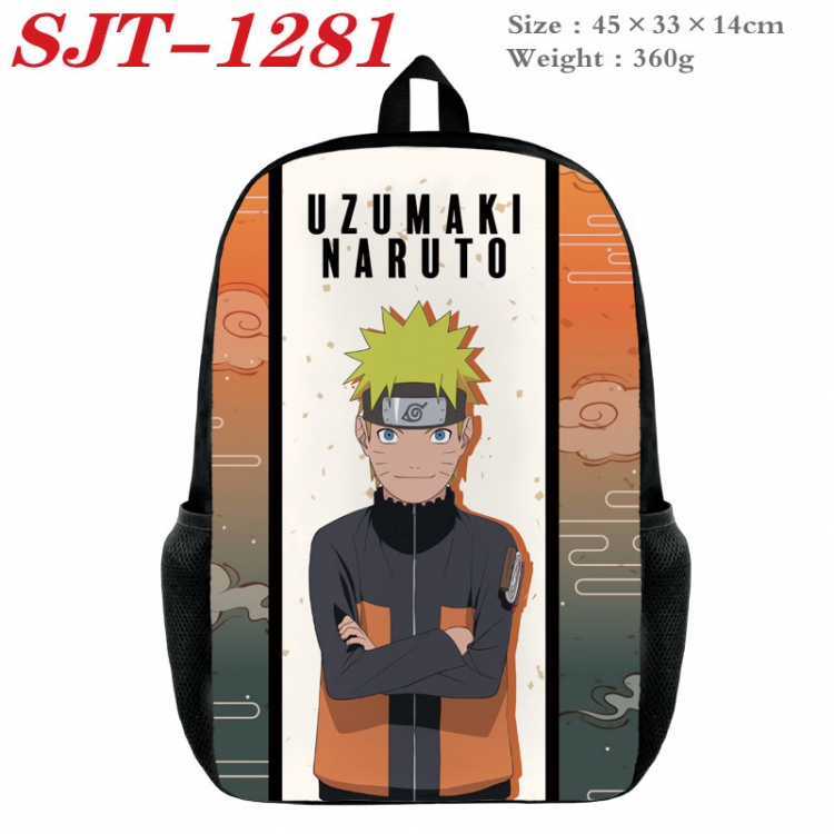 Naruto Anime nylon canvas backpack student backpack 45x33x14cm SJT-1281