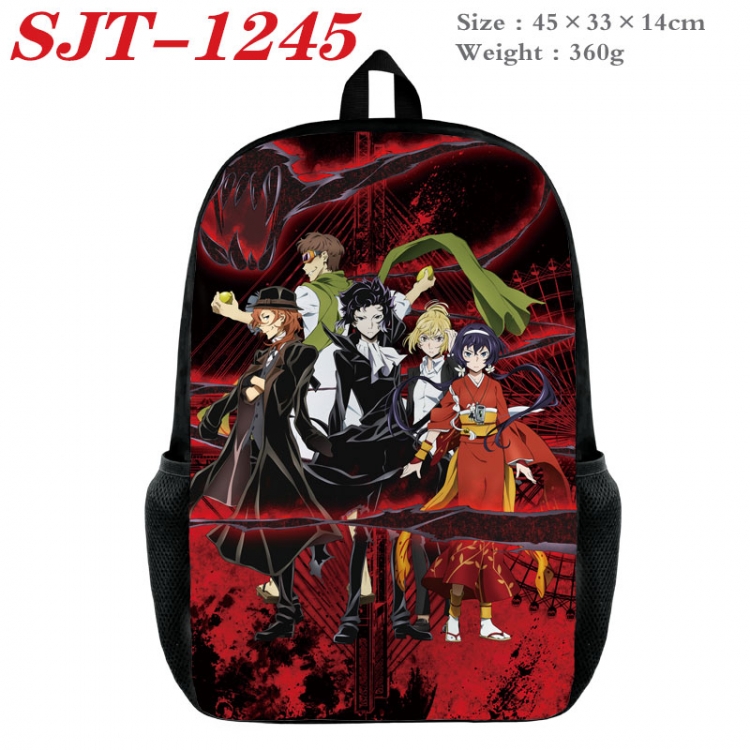 Bungo Stray Dogs Anime nylon canvas backpack student backpack 45x33x14cm  SJT-1245