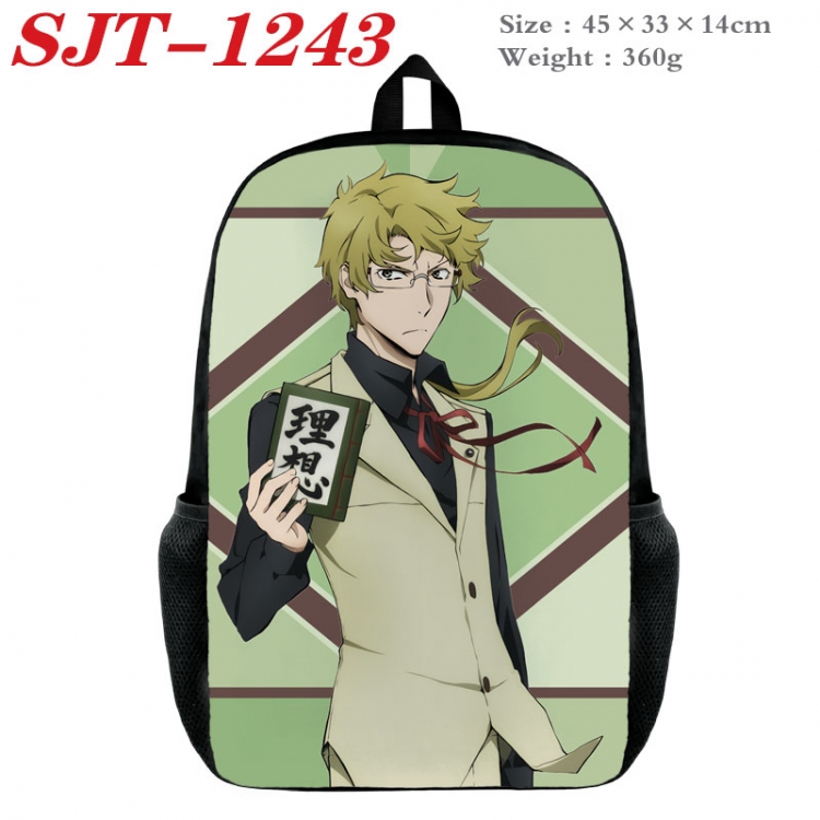 Bungo Stray Dogs Anime nylon canvas backpack student backpack 45x33x14cm SJT-1243