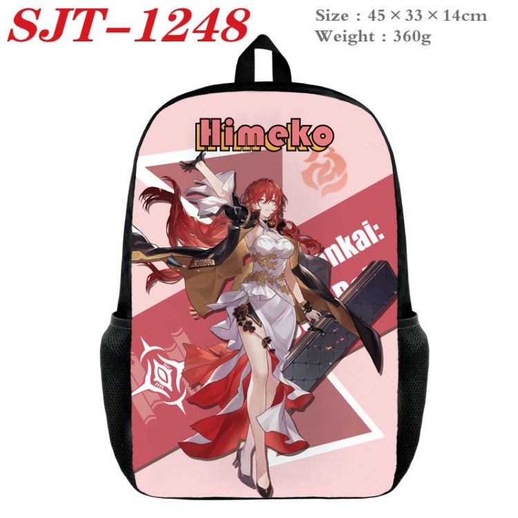 Honkai: Star Rail Anime nylon canvas backpack student backpack 45x33x14cm  SJT-1248