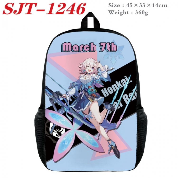 Honkai: Star Rail Anime nylon canvas backpack student backpack 45x33x14cm SJT-1246