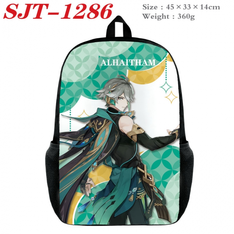 Genshin Impact Anime nylon canvas backpack student backpack 45x33x14cm  SJT-1286