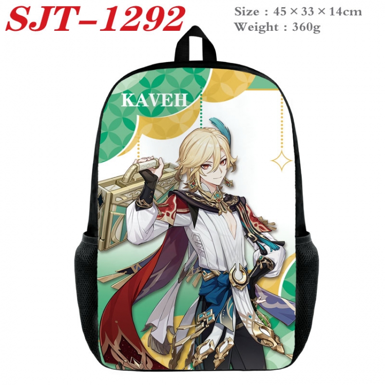 Genshin Impact Anime nylon canvas backpack student backpack 45x33x14cm  SJT-1292