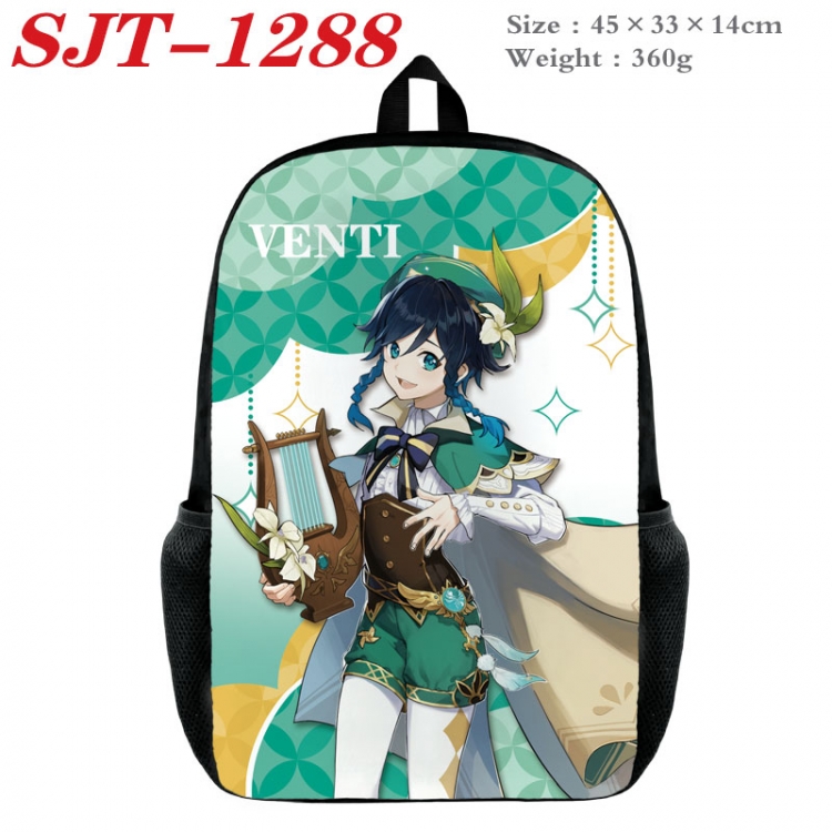 Genshin Impact Anime nylon canvas backpack student backpack 45x33x14cm SJT-1288