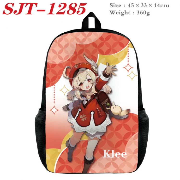 Genshin Impact Anime nylon canvas backpack student backpack 45x33x14cm SJT-1285