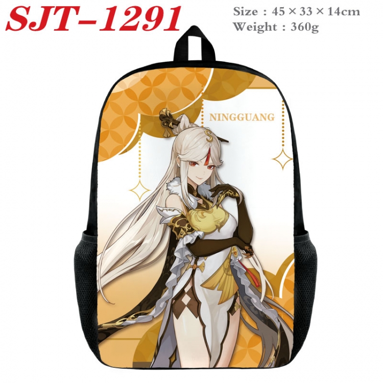 Genshin Impact Anime nylon canvas backpack student backpack 45x33x14cm  SJT-1291