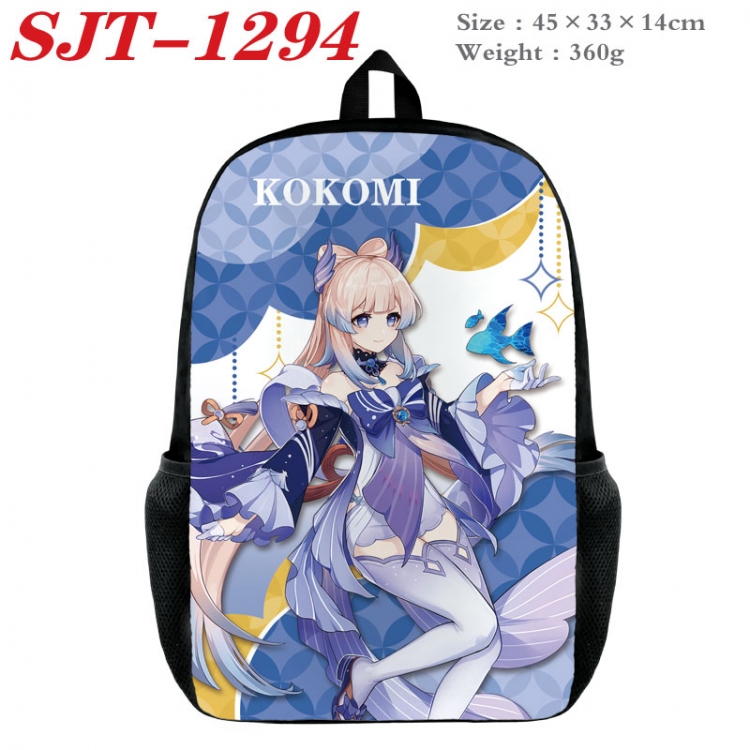 Genshin Impact Anime nylon canvas backpack student backpack 45x33x14cm SJT-1294
