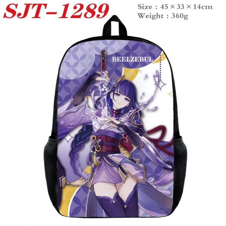 Genshin Impact Anime nylon canvas backpack student backpack 45x33x14cm  SJT-1289