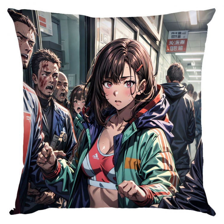 Zom 100 Anime square full-color pillow cushion 45X45CM NO FILLING J4-71