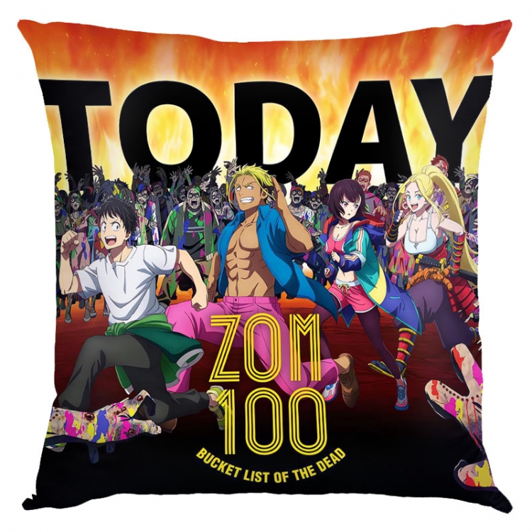 Zom 100 Anime square full-color pillow cushion 45X45CM NO FILLING J4-65
