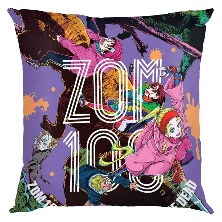 Zom 100 Anime square full-color pillow cushion 45X45CM NO FILLING  J4-10