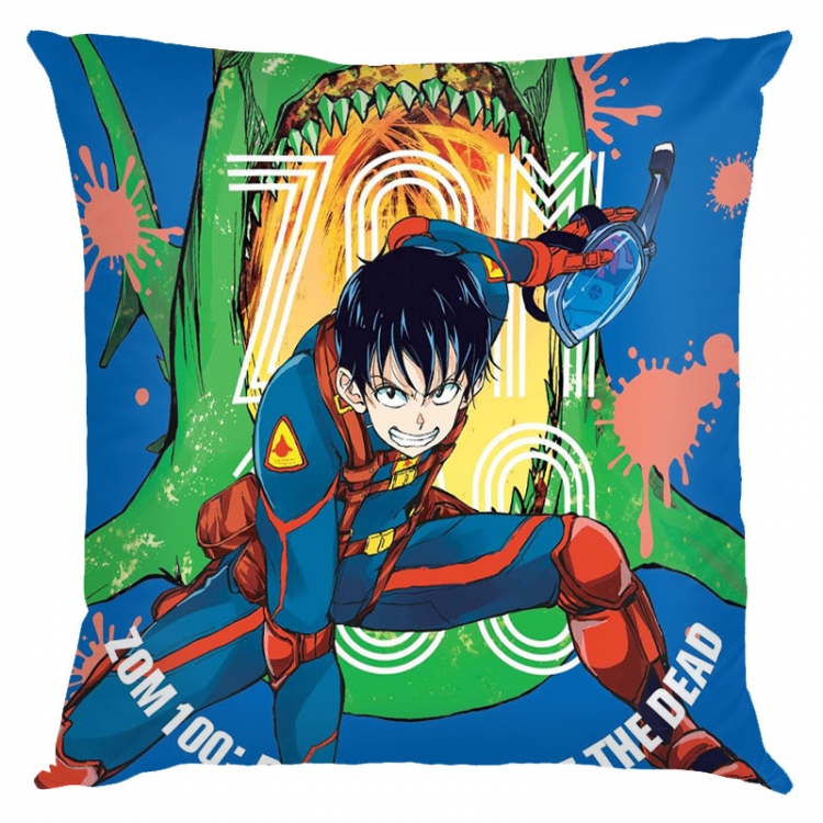Zom 100 Anime square full-color pillow cushion 45X45CM NO FILLING  J4-9