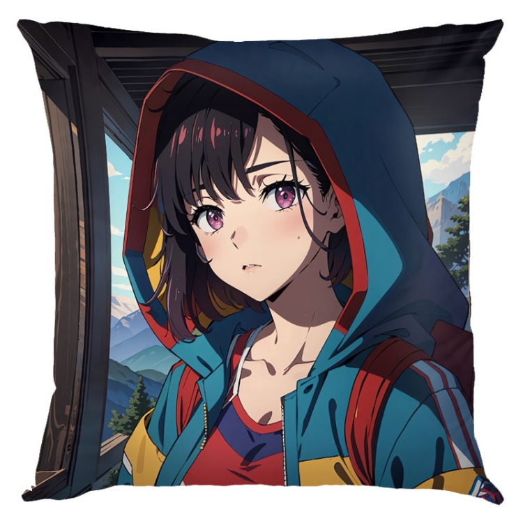 Zom 100 Anime square full-color pillow cushion 45X45CM NO FILLING  J4-83