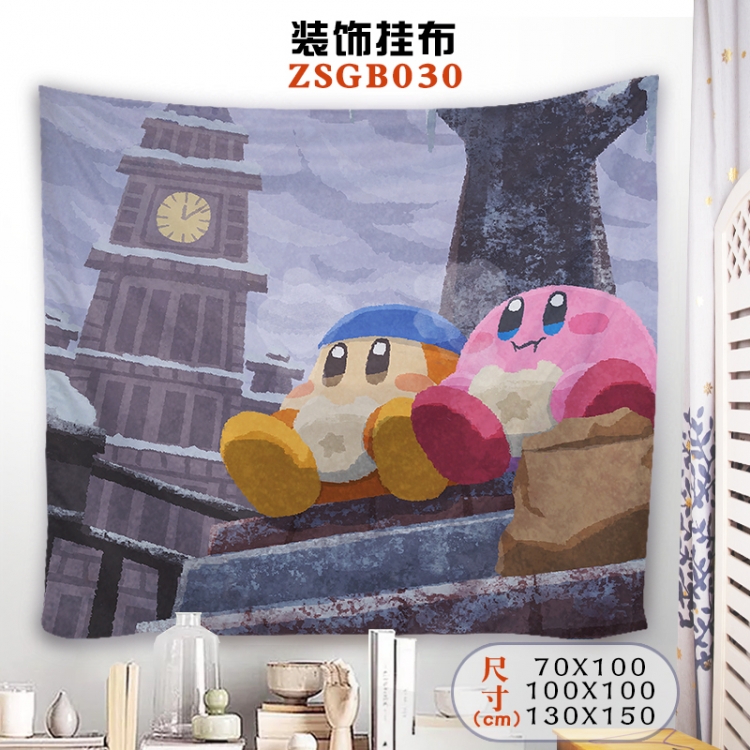 Kirby Anime tablecloth decoration hanging cloth 130X150 supports customization ZSGB030